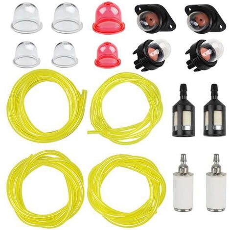 Tuyau de carburant de 3 x 6 mm, 3 x 5 mm, 5 x 2,5 mm, 3,5 x 2 mm, 1,2 m, poire d'amorçage, accessoires pour tondeuses à gazon