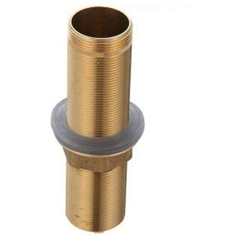 Raccords de Robinet à Tige Filetée à Trou Unique de 100mm Kit d'écrou de Verrouillage de Mamelon Pièce de Quincaillerie de Tuyau Fileté d'extension(M32 x 100 mm) (1/4)