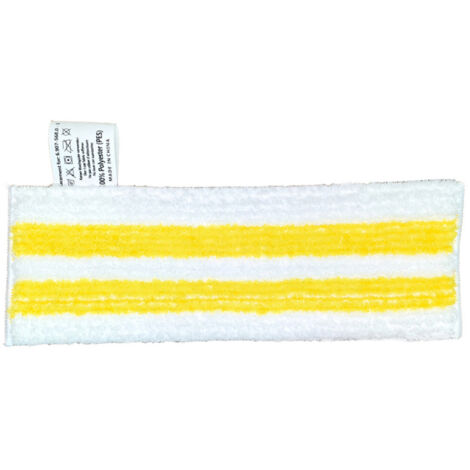 Accessoires pour nettoyeur vapeur Meixin Karcher : Balai métallique, grattoir pour Karcher SC1-5-4, chiffon en flanelle bouclée à doubles rayures jaunes (1 pièce)