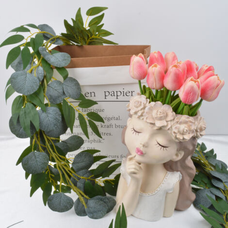 2 Lianes simulées de printemps de 74,8 pouces (eucalyptus & feuilles de saule) - Accessoire de décoration de mariage, photo intérieur/extérieur (1/4)