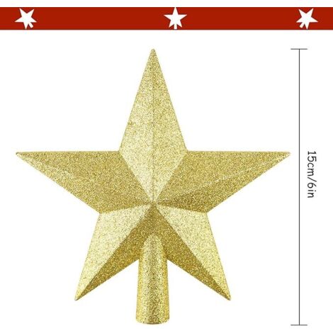 Akozon Topper De Sapin De Noël étoile 20cm - Décoration De Sapin De