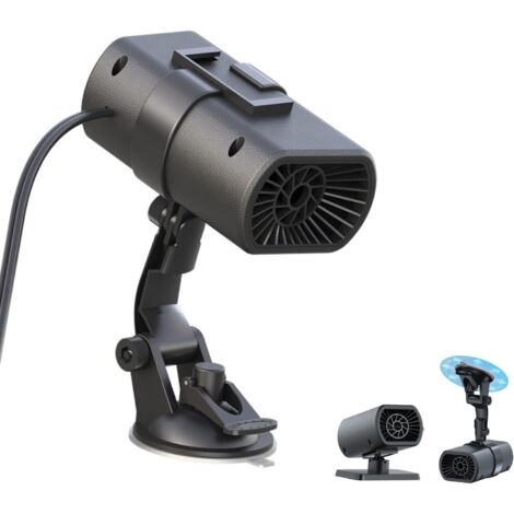 Chauffage Voiture Portable 24V 2 En 1 - Chauffage Et Ventilateur, Dégivrage Pare-brise, Prise Allume-cigare, Réglable 360°