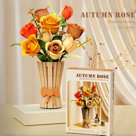 1 coffret de Noël pour créer un bouquet de roses éternelles, vase en brique, décoration d'intérieur, cadeau romantique, 868 pièces (1/5)