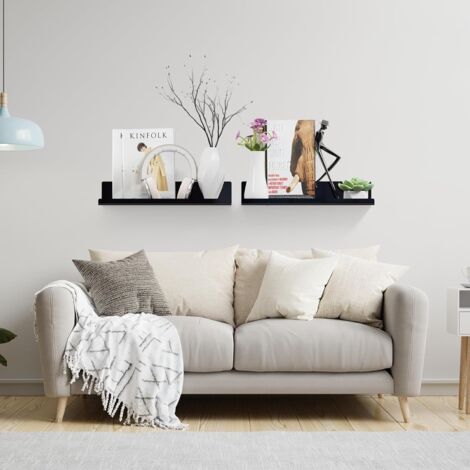 Lot De 3 Étagères Murales Flottantes En Acrylique Blanc 30x10cm - Design Moderne Et Pratique