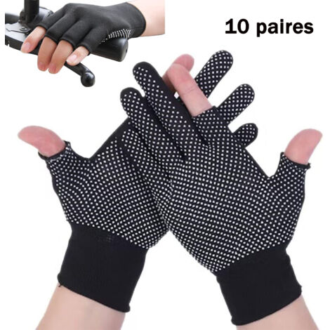 Gants de cyclisme demi-doigt - Green - E2421 - Idéaux pour l'été