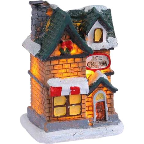 Décoration de bureau élégante Figurine d'art unique pour étagère et table-T2-47 Petite maisonnette lumineuse multicolore, Modèle E (1/2)