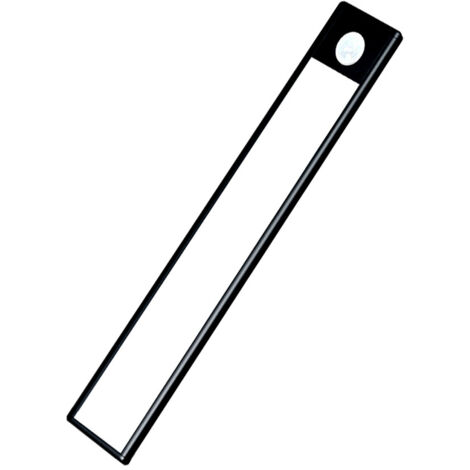 Capteur d'armoire longue bande de charge interrupteur d'éclairage d'armoire porte sans fil ouverte maison LED éclairage inférieur d'armoire avec piano mince gratuit noir 23CM lumière blanche (1/4)