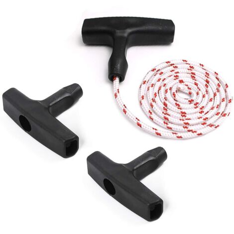 Starter Handle Lawn Mower Recoil Starter Rope with 3 Pieces Starter Handle Cord Mower Accessories