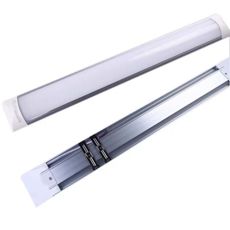 2 pièces led bande lumière super brillante lumière fluorescente support anti-poussière barre lumineuse (1/4)