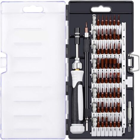 Kit Tournevis de Précision Magnétique 60 en 1 [Mise à jour S2], Diyife Tournevis Outils de Réparation, Jeu de Tournevis Multifonction pour Smartphone/Console de jeu/Lunettes/Laptop, etc. (1/5)