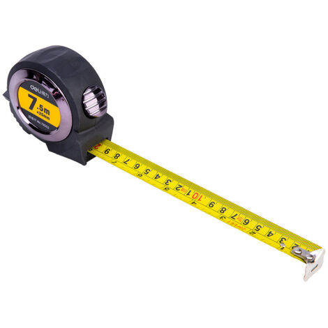Ruban à mesurer autobloquant en acier inoxydable, métrique 7,5 m 25 mm avec clip de ceinture (1/3)