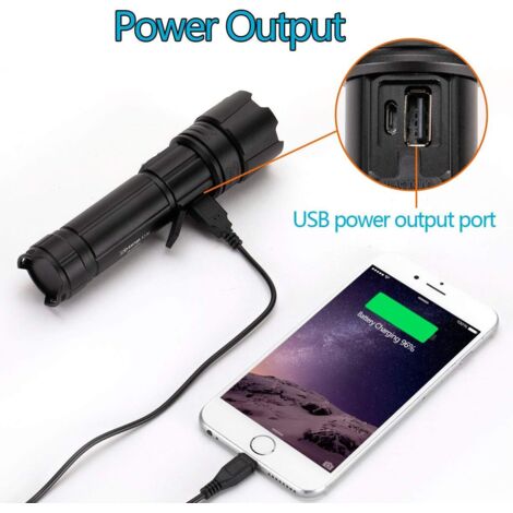 Cette lampe torche LED haute puissance est dotée d'un zoom longue portée, de 5 modes résistants aux chocs et à l'eau, et constitue une lampe torche t | Leroy Merlin