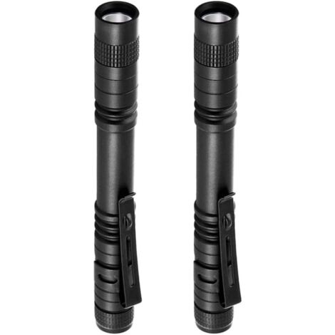 Mini torche LED, lampes torches de travail 2 pièces, 2 piles AAA (non incluses) (1/5)