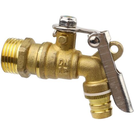 Buse d'eau antivol buse d'eau avec serrure buse d'eau à trois sections filetage en laiton robinet d'eau antivol à ouverture rapide 4 points dn15 (1/3)