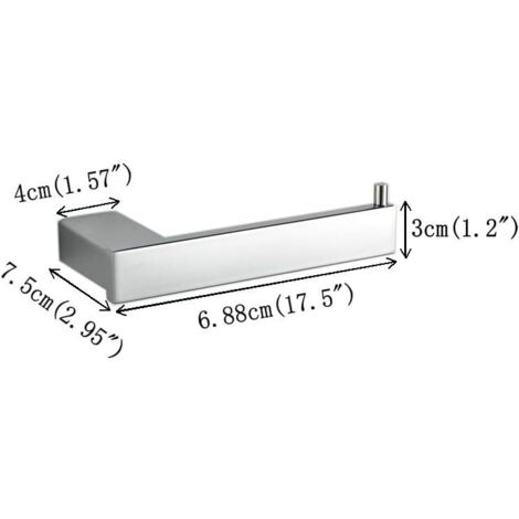 Buerjia Support Papier Toilette Encastré Double Rouleau Acier Inoxydable - Noir - Salle De Bain