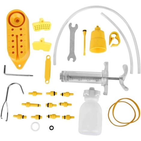 Kit de Purge de Frein Hydraulique pour Outil de Réparation de Vélo Professionnel Tektro/Shimano, Kit de Purge de Frein à Disque et Outils pour Vélo de Montagne VTT