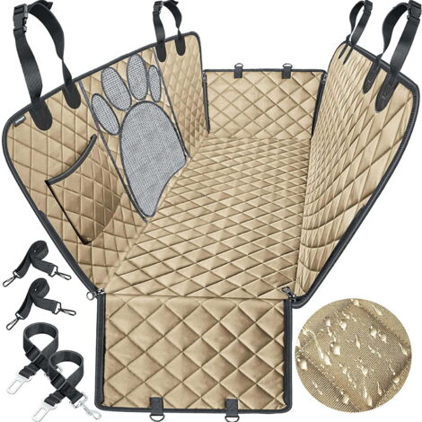 Housse de siège de chien de voiture avec fenêtre en maille de visualisation Housse de siège de chien 100% imperméable antidérapante Housse de siège pour animal de compagnie pour siège arrière (1/5)