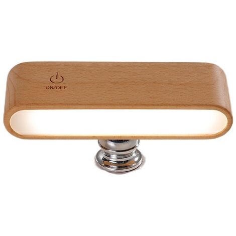Lampe de lecture LED pour livres de lit [Dimmable magnétique rotatif en bois] Lumière portable (1/4)