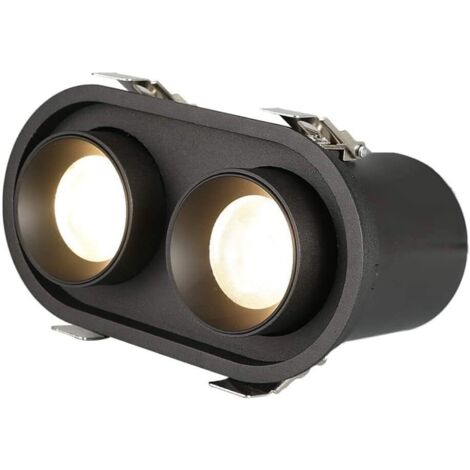 Projecteur de plafond LED intégré à LED Double Rodofit Plafonnier Downlight Intérieur COB Projecteur haute luminosité (1/4)