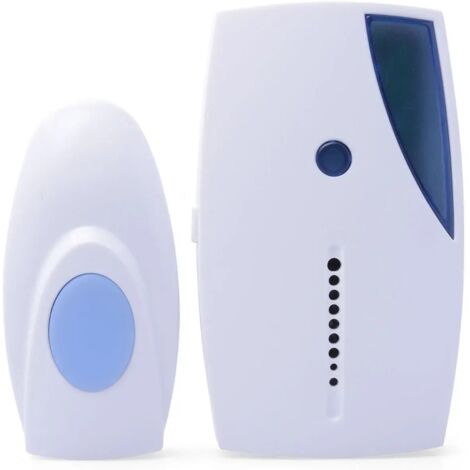 Sonnette,Blanc Portable Mini LED 32 Tune Chansons Musique Musicale Son Voix Sans Fil Carillon Porte Cloche Chambre Porte Cloche Sonnette + Télécommande (1/5)