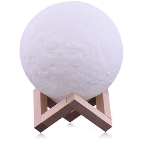 Lampe Lune 3D, Veilleuse LED Lampe Luna Tactile 3 Couleurs, USB Rechargeable Veilleuse Lune pour Chambre Salon Café Cadeau Anniversaire Noël (1/5)
