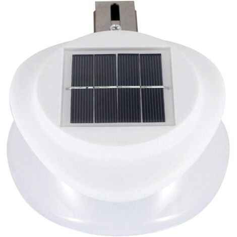 Lumières de gouttière à la clôture solaire, lampe murale à LED étanche avec lampe à lampe solaire à lumière chaud Lampe de sécurité pour le jardin, blanc, lumière chaude (1/5)