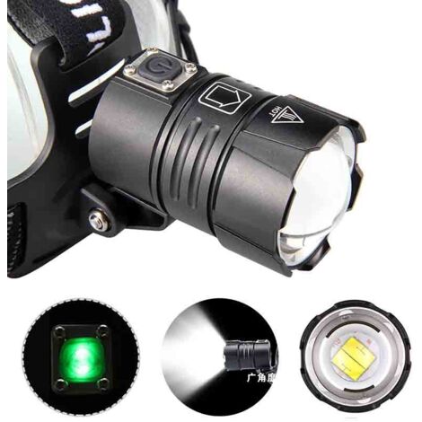Mini torche LED réglable avec zoom, clip et rechargeable par USB, étanche en aluminium | Leroy Merlin