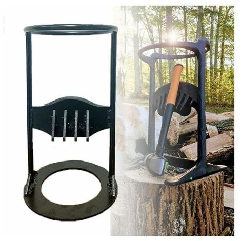 Fendeuse Allumée Au Bois De Chauffage,Fendeuse Bûches Manuelle,Cale en Fonte Fendue Allumée Au Bois Chauffage ,Black MSBD (1/5)