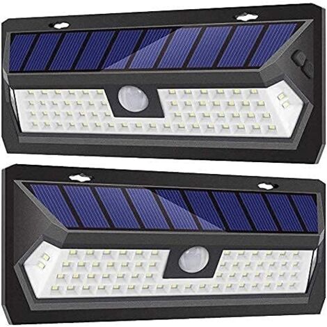 Lot de 2 projecteurs solaires à LED avec 3 modes d'éclairage, étanche IP65 (1/5)