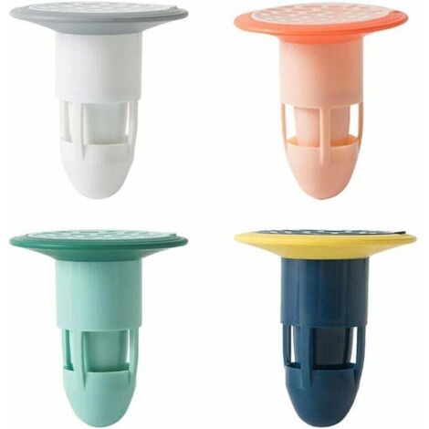 4pcs Nouveau Siphon De Sol Déodorant 360 °, Siphon De Sol Douche, Siphon De Sol Douche Anti Odeur En Caoutchouc, Siphon De Sol Pvc Drain De Douche De Douche De Cuisine Domestique, 4 Coloris (1/5)