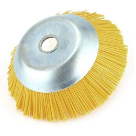 Brosse anti-mauvaises herbes nylon 25,4 mm – Tête de débroussailleuse pour désherbage efficace – Structure disque acier carbone (1/5)