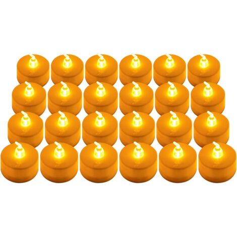 Bougies LED, 24 bougies sans flamme LED adaptées pour anniversaire, fête de table, Noël, mariage, fête. (1/5)