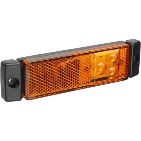 3 feux de position latéraux à LED avec indicateurs de réflecteur arrière orange/jaune/rouge/blanc pour remorque de camion (1/5)