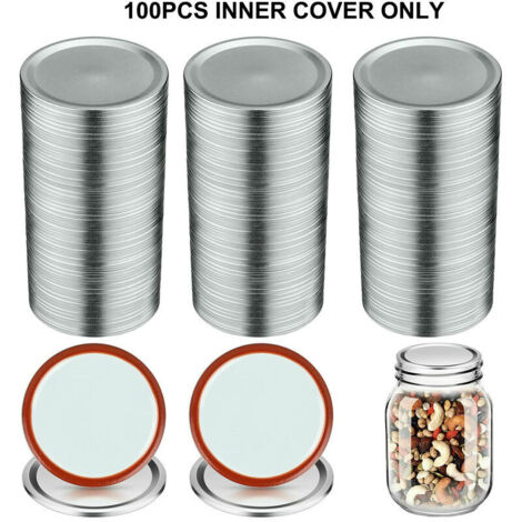 Ensemble de 12 Couvercles et Bagues à Grand Ouverture pour Mise en Conserve, Couvercles et Bagues pour Pots Mason, Ensemble de Couvercles pour Pots Mason Ensemble de 12 Couvercles et Bagues à Grand Ouverture pour Mise en Conserve, Couvercles et Bagues pour Pots Mason, Ensemble de Couvercles pour Pots Mason