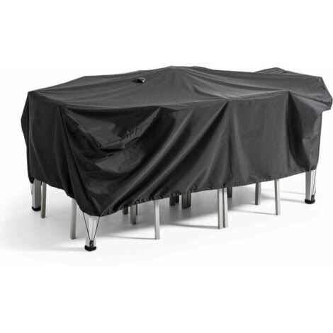 Housse salon de jardin 200 x 130 x 60 cm noire Noir (1/5)