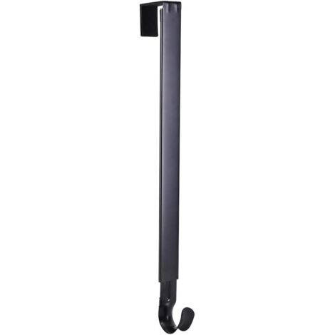 MSBD Cintre de couronne, crochet de porte en métal réglable, 15-25 pouces, peut contenir jusqu'à 20 lb (noir, 1) (1/5)