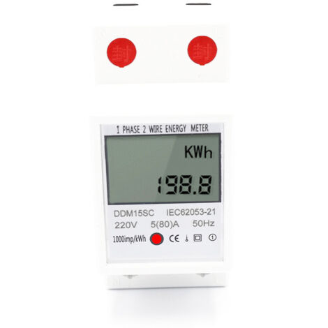 Compteur d'énergie électrique Cisea, moniteur de consommation d'énergie, 5-80A 220V 50Hz (1/5)