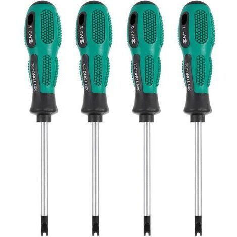 MSBD 4pcs / Set Tournevis Embouts de Tournevis U Fourche magnétique vis rainurée conducteur CR-V Multi Function Tool Kit Main (1/5)