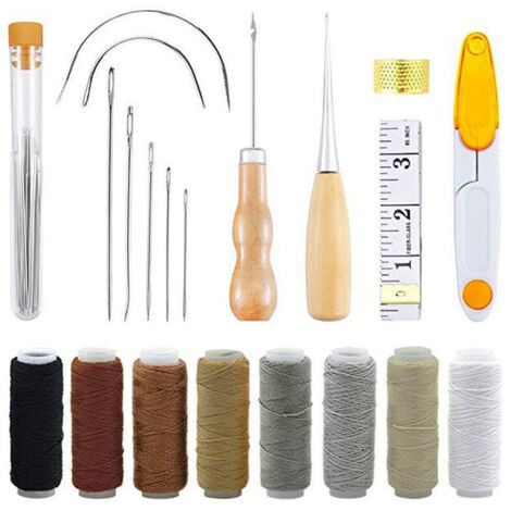 MSBD 25Pcs Cuir Ciree Fil Craft Outil Bricolage Couture Accessoires En Cuir Aiguilles A Coudre A La Main Pour Cuir Tapis Toile Bricolage Couture (1/5)