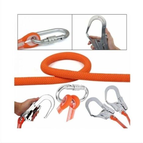 Longe de sécurité 1.6M - Harnais anti-chute avec crochet en acier - Résistante et confortable - Protection travail haute altitude - Alpinistes et travailleurs