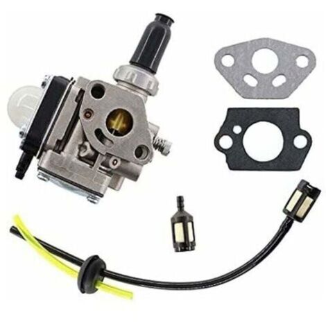 Carburateur moteur Kawasaki TH43/TH48 - Pour tondeuses à gazon - Avec filtre à essence universel + joint - Durable - Propriétaires de Kawasaki (1/4)