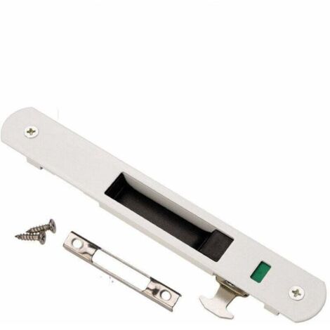 Serrure porte coulissante blanche - Garnitures quincaillerie verrouillage fenêtre - Inoxydable anti-rouille - Ménage et bureaux - Propriétaires et locataires