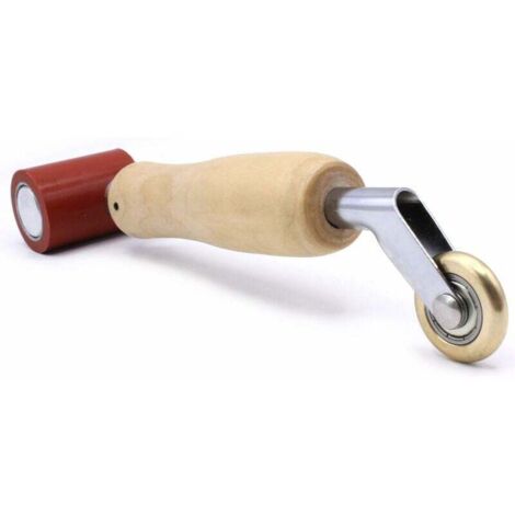 Rouleau de pression professionnel 45mm - Silicone + laiton - Outil couvreur pour diffuseur air chaud - Précis et durable - Professionnels du bâtiment (1/4)