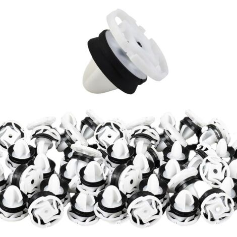 Clips fixation panneau porte 40pcs - Référence 7703077476 compatible Peugeot 308/Citroën DS4/Renault Megane III - Petits et robustes - Réparation véhicules - Mécaniciens