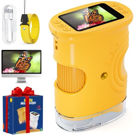 Microscope Numérique Portable, Microscope Portatif avec 8 Lumières LED Microscope Numérique Portable, Microscope Portatif avec 8 Lumières LED
