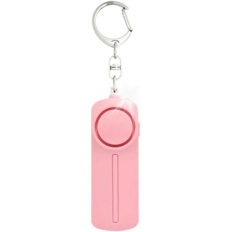 Alarme personnelle pour femme avec sirène de 130 dB et lampe de signalisation LED, alarme personnelle et porte-clés pour femme, alarme de sécurité pour enfants, personnes âgées (rose) (1/5)