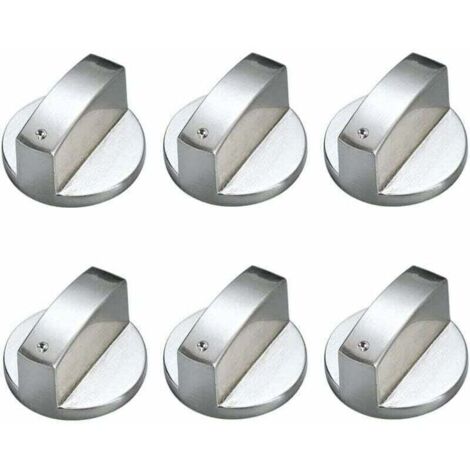 6 Boutons De Commande Métal 6mm, XU, Universels Pour Cuisinière À Gaz - KZQ