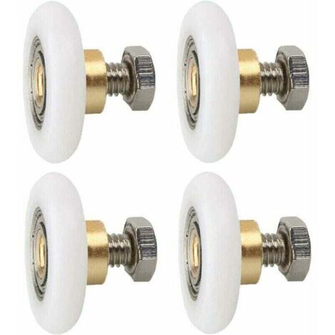 4 Roulettes De Porte De Douche 23mm, XU, Rainurées, Avec Vis - KZQ