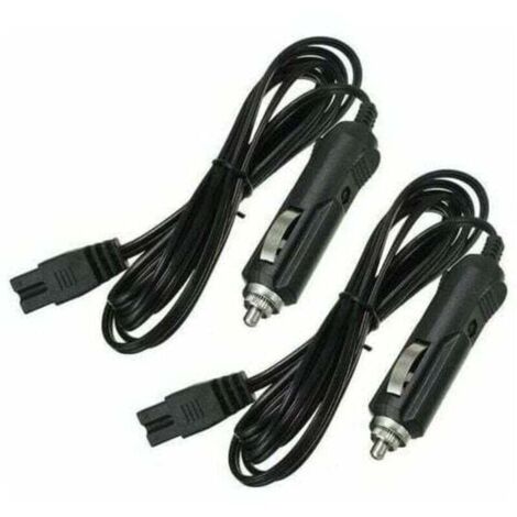 Câble de chargeur de voiture 12V CC 2m pour mini réfrigérateur et cigarette, XU, Pour glacière et équipement portable, (2 Broches) - KZQ
