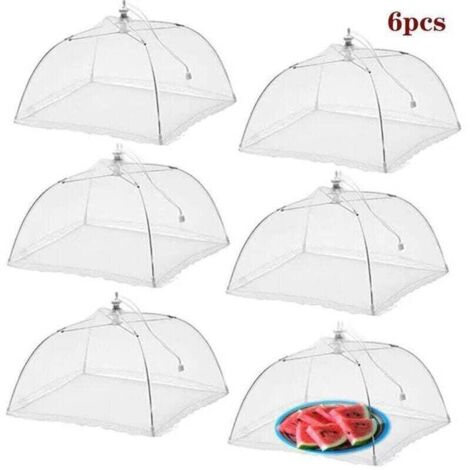 6x moustiquaire, XU, Filet à fruits, Hotte anti-mouches, Moustiquaire, Hotte de protection alimentaire, 43cm - KZQ (1/4)